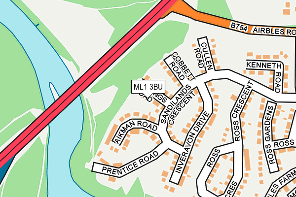ML1 3BU map - OS OpenMap – Local (Ordnance Survey)