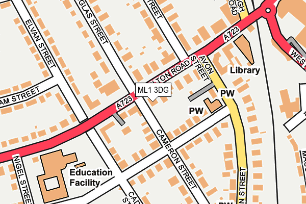 ML1 3DG map - OS OpenMap – Local (Ordnance Survey)