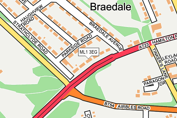 ML1 3EG map - OS OpenMap – Local (Ordnance Survey)