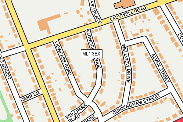 ML1 3EX map - OS OpenMap – Local (Ordnance Survey)