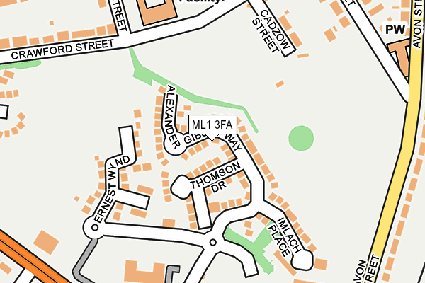 ML1 3FA map - OS OpenMap – Local (Ordnance Survey)