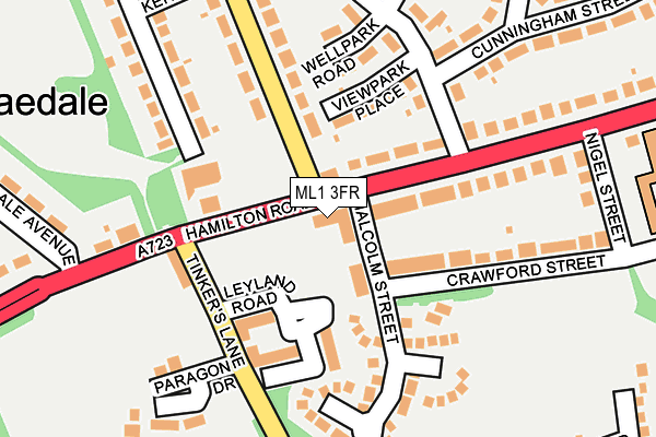 ML1 3FR map - OS OpenMap – Local (Ordnance Survey)