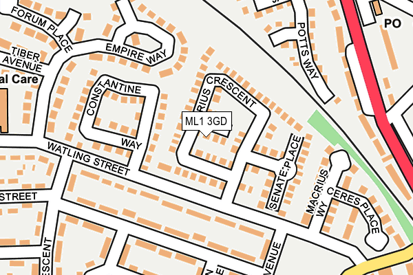 ML1 3GD map - OS OpenMap – Local (Ordnance Survey)