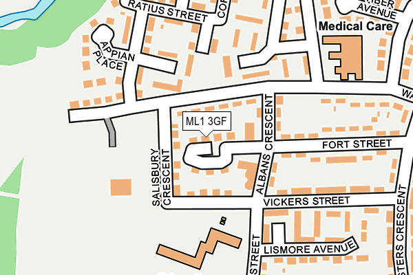 ML1 3GF map - OS OpenMap – Local (Ordnance Survey)