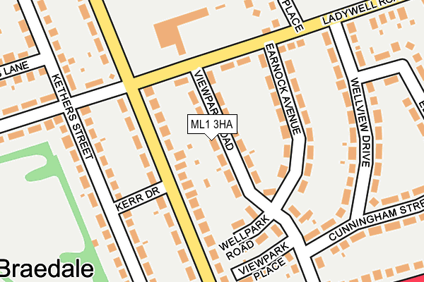 ML1 3HA map - OS OpenMap – Local (Ordnance Survey)