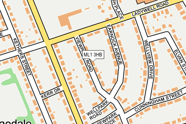 ML1 3HB map - OS OpenMap – Local (Ordnance Survey)
