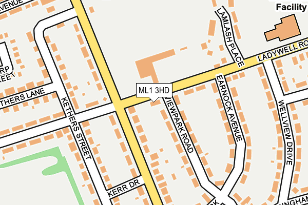 ML1 3HD map - OS OpenMap – Local (Ordnance Survey)