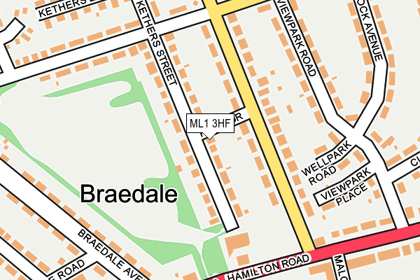 ML1 3HF map - OS OpenMap – Local (Ordnance Survey)