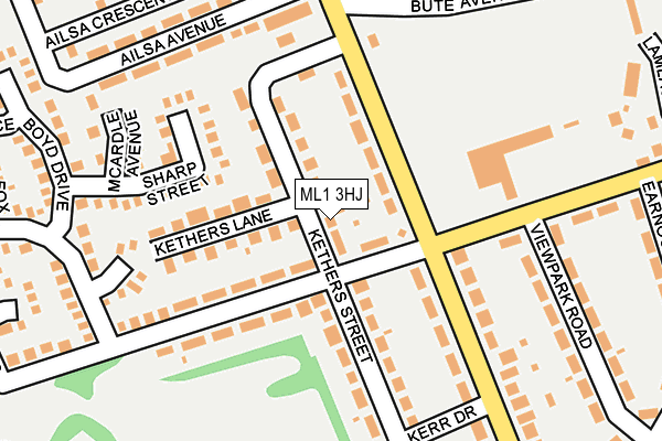 ML1 3HJ map - OS OpenMap – Local (Ordnance Survey)
