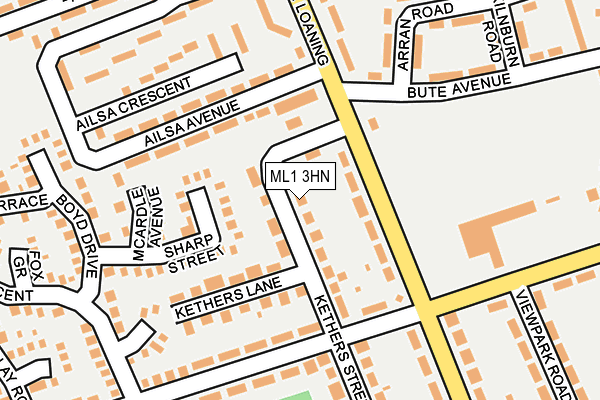 ML1 3HN map - OS OpenMap – Local (Ordnance Survey)