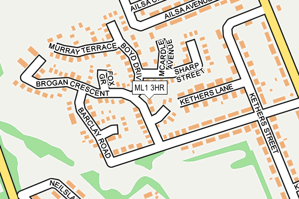 ML1 3HR map - OS OpenMap – Local (Ordnance Survey)