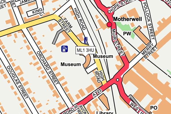 ML1 3HU map - OS OpenMap – Local (Ordnance Survey)