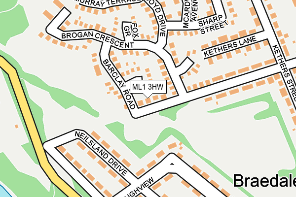 ML1 3HW map - OS OpenMap – Local (Ordnance Survey)