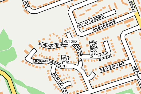 ML1 3HX map - OS OpenMap – Local (Ordnance Survey)