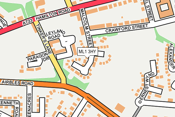 ML1 3HY map - OS OpenMap – Local (Ordnance Survey)