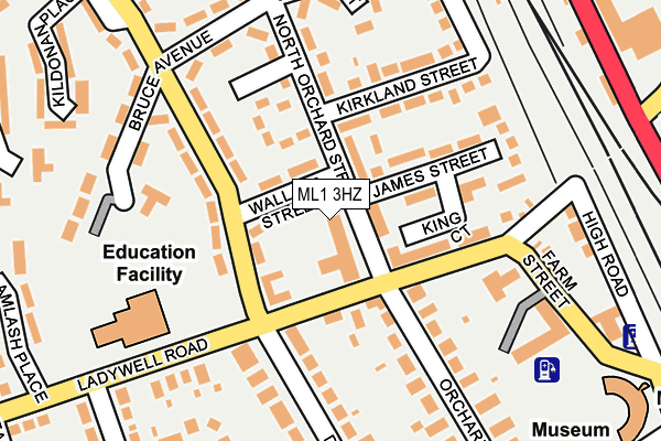 ML1 3HZ map - OS OpenMap – Local (Ordnance Survey)