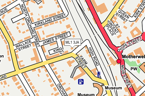 ML1 3JA map - OS OpenMap – Local (Ordnance Survey)
