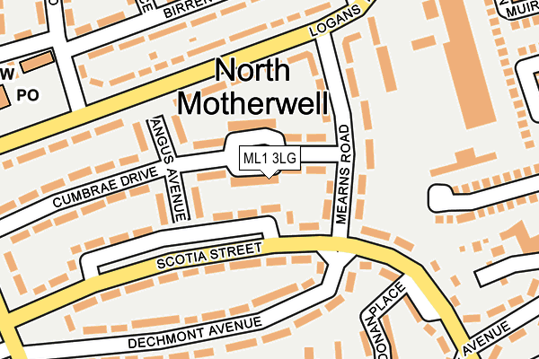 ML1 3LG map - OS OpenMap – Local (Ordnance Survey)