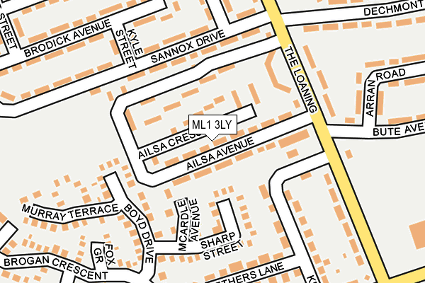 ML1 3LY map - OS OpenMap – Local (Ordnance Survey)