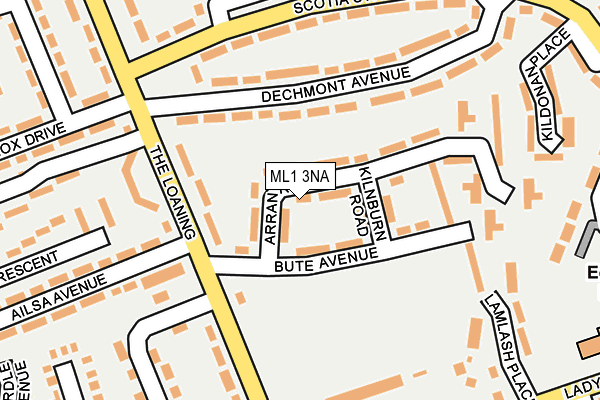 ML1 3NA map - OS OpenMap – Local (Ordnance Survey)