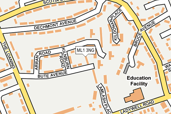 ML1 3NG map - OS OpenMap – Local (Ordnance Survey)