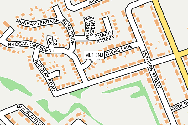 ML1 3NJ map - OS OpenMap – Local (Ordnance Survey)