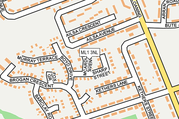 ML1 3NL map - OS OpenMap – Local (Ordnance Survey)