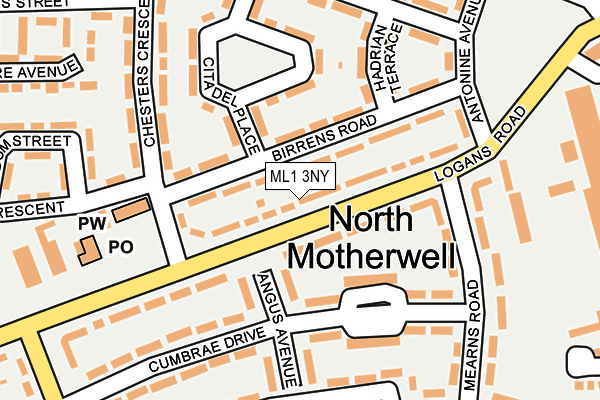 Map of RETAIL EXPRESS MOTHERWELL LTD at local scale