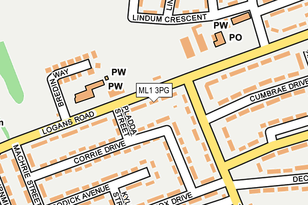 ML1 3PG map - OS OpenMap – Local (Ordnance Survey)