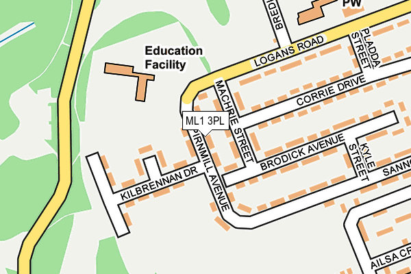 ML1 3PL map - OS OpenMap – Local (Ordnance Survey)