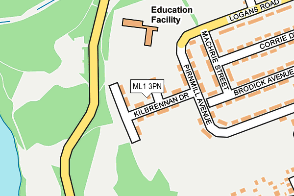 ML1 3PN map - OS OpenMap – Local (Ordnance Survey)