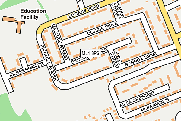 ML1 3PS map - OS OpenMap – Local (Ordnance Survey)