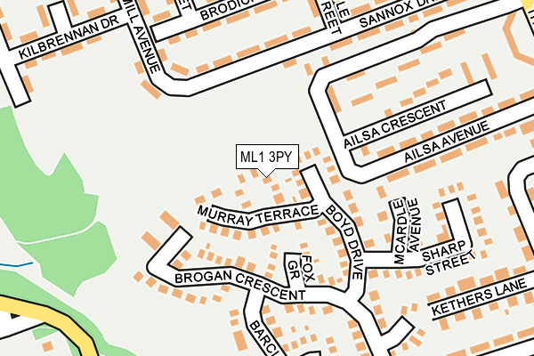 ML1 3PY map - OS OpenMap – Local (Ordnance Survey)