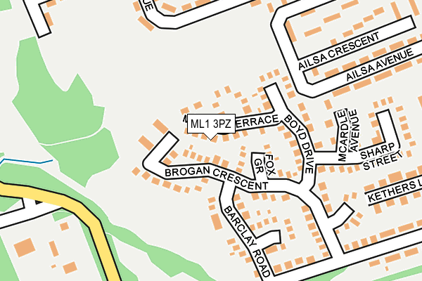ML1 3PZ map - OS OpenMap – Local (Ordnance Survey)