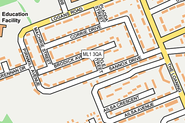 ML1 3QA map - OS OpenMap – Local (Ordnance Survey)
