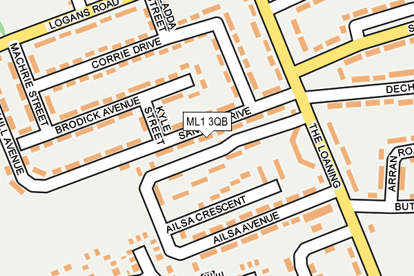 ML1 3QB map - OS OpenMap – Local (Ordnance Survey)