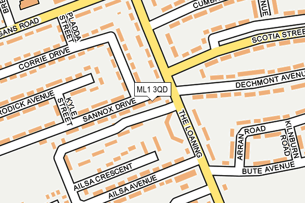 ML1 3QD map - OS OpenMap – Local (Ordnance Survey)