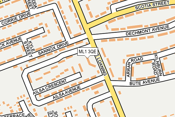 ML1 3QE map - OS OpenMap – Local (Ordnance Survey)