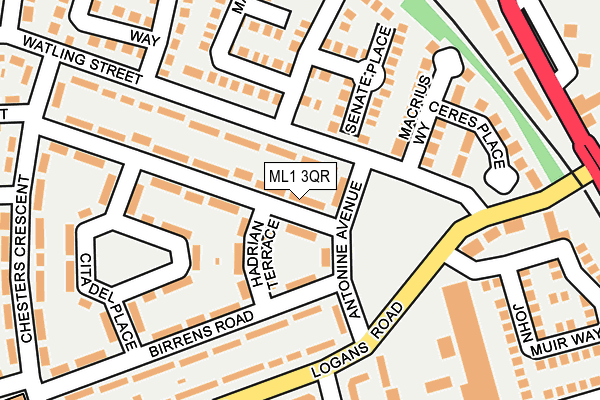 ML1 3QR map - OS OpenMap – Local (Ordnance Survey)