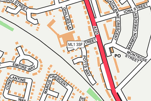 ML1 3SF map - OS OpenMap – Local (Ordnance Survey)