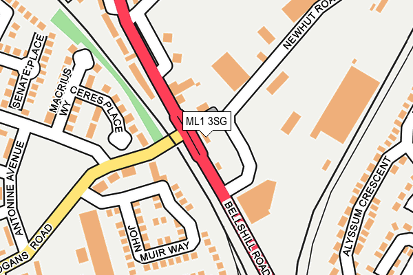 ML1 3SG map - OS OpenMap – Local (Ordnance Survey)