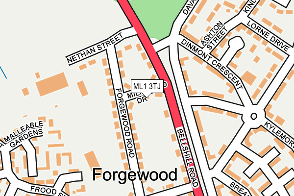 ML1 3TJ map - OS OpenMap – Local (Ordnance Survey)