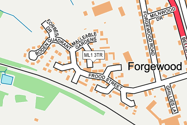 ML1 3TR map - OS OpenMap – Local (Ordnance Survey)