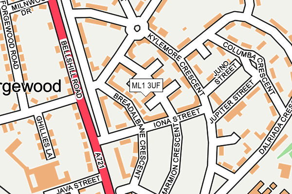 ML1 3UF map - OS OpenMap – Local (Ordnance Survey)