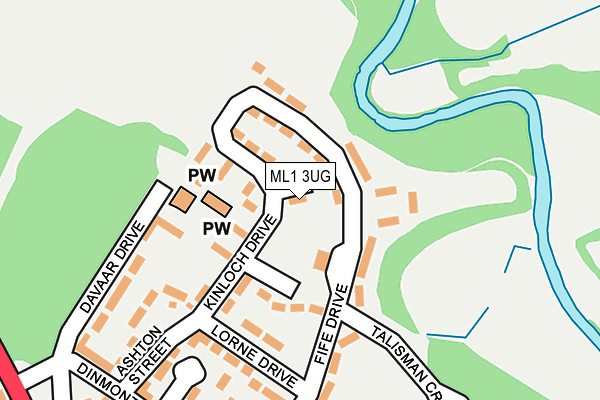 ML1 3UG map - OS OpenMap – Local (Ordnance Survey)