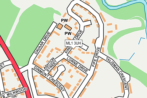 ML1 3UH map - OS OpenMap – Local (Ordnance Survey)