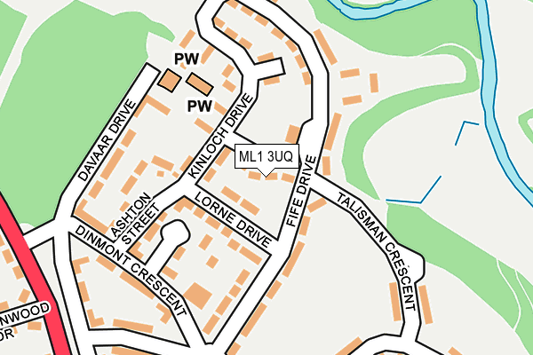 ML1 3UQ map - OS OpenMap – Local (Ordnance Survey)