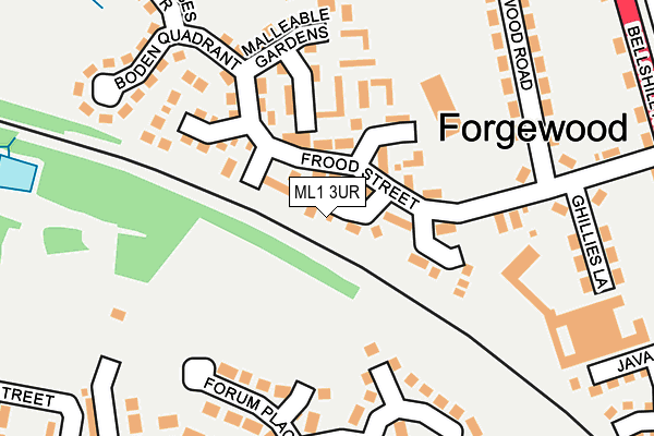 ML1 3UR map - OS OpenMap – Local (Ordnance Survey)