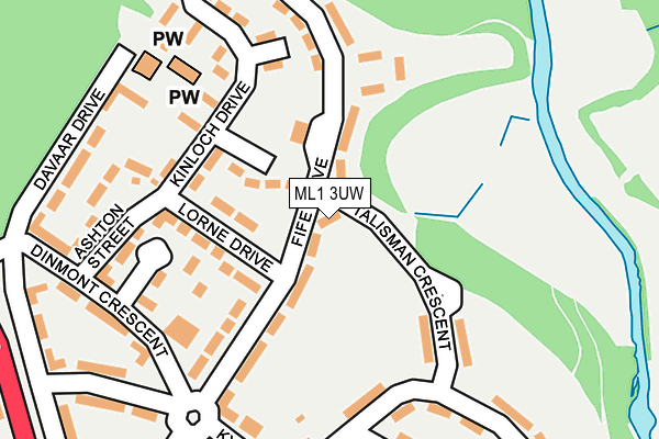 ML1 3UW map - OS OpenMap – Local (Ordnance Survey)
