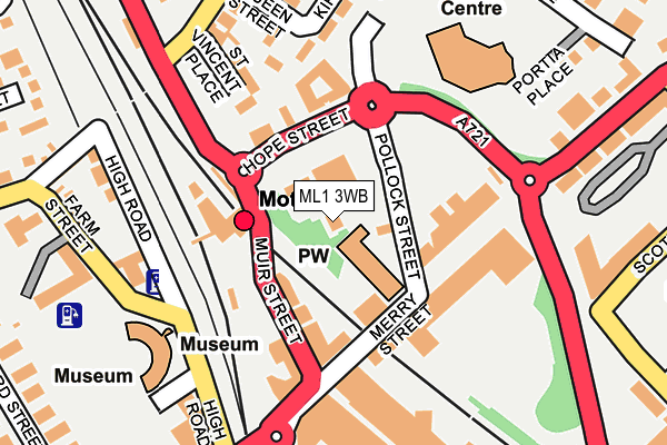 ML1 3WB map - OS OpenMap – Local (Ordnance Survey)